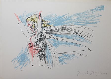 Fazzini Pericle Angelo litografia su carta, cm. 70x50, es. 71/140. firmata in...