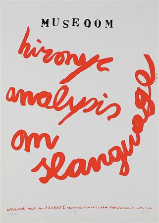 Oberto Martino Museoom, 1975 serigrafia su carta, cm. 70x50, es. 2/100...