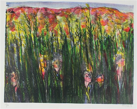 Terruso Saverio Senza titolo, 1989 litografia su carta, cm. 39x50, es. 31/100...