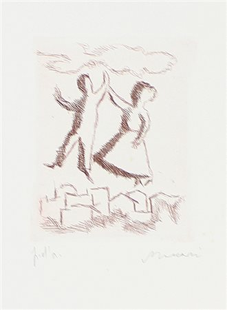 Maccari Mino Senza titolo incisione su carta, cm. 35x25, es. pda firmata in...