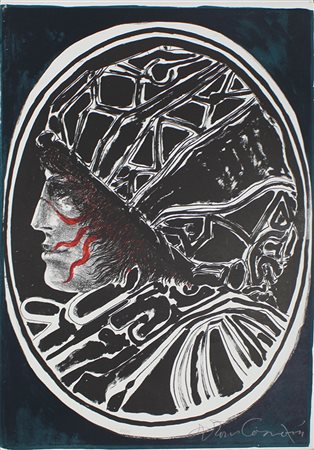 Carmassi Arturo Orfeo, 1971 litografia a 3 colori su carta, cm. 70x50, es....