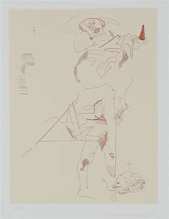 Fieschi Giannetto Christus orphei instar, 1970 acquaforte e impressione su...