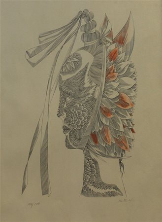 Hutter Wolfgang Tatuaggio per una cochette, 1965 litografia su carta, cm....