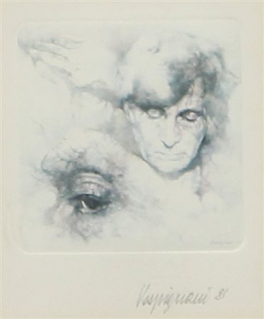 Autori Vari Autoritratti lotto di 3 incisioni non numerate, cm. 12x12 firmati...