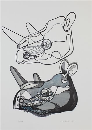 Bodini Floriano Senza titolo litografia su carta, cm. 70x50, es. pda firmata...