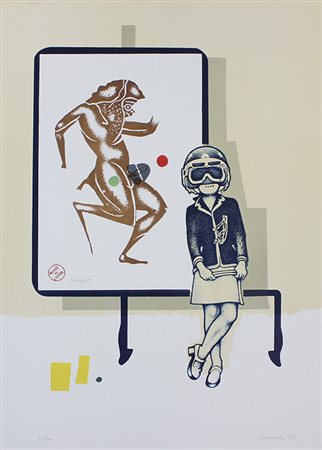 Guerreschi Giuseppe Senza titolo, 1977 litografia su carta, cm. 70x50, es....