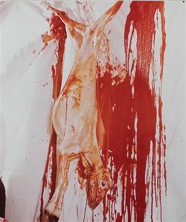 Nitsch Hermann O.M. Theater, 1973 fotografia su carta kodak, cm 60x50, es....