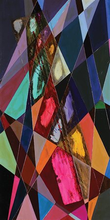 Mazzei Italo Underground, 2013 olio e rame su tela, cm. 120x80 firmato,...