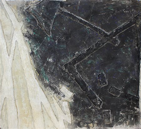 Fernicola Cesare Senza titolo tecnica mista e collage su garza applicata su...