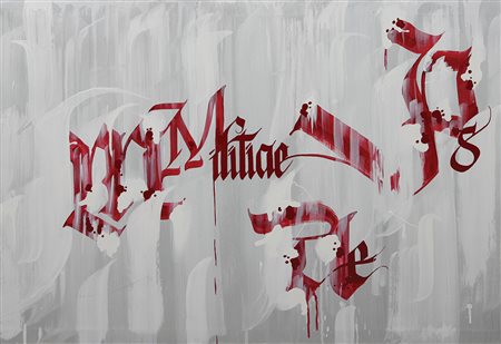 Calli Angelo (DECO) L+, 2013 acrilico su tela, cm. 60x90 firmato, datato e...