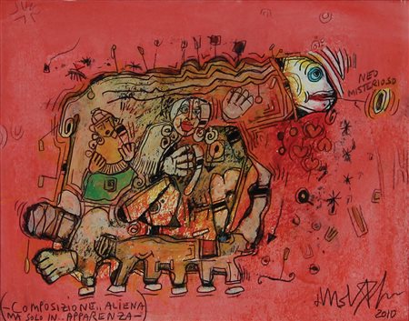 Delego Martino Il contenitore dei sogni inutili, 2010 - Composizione aliena...