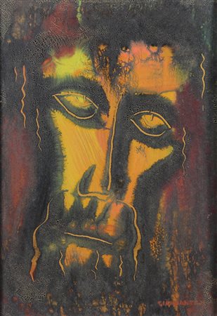 Giandante X Senza titolo olio su tavola, cm. 50x35 firmato in basso a destra