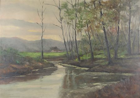 Roda A Paesaggio olio su tavola, cm. 50x70 firmato in basso a destra