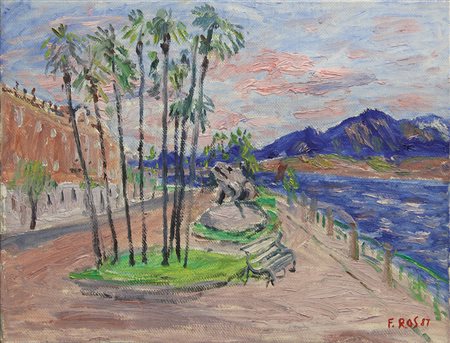 Ros Paesaggio, 1987 - Natura morta, 2003 Coppia di oli su tela, cm 40x50 e...