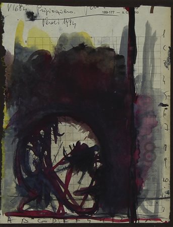 Verdi Alessandro Prigioniero, 1994 tecnica mista su carta, cm. 20x16 firmata...