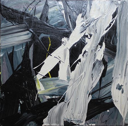 Toffoletti Pier Dinamiche olio su tela, cm. 50x50 firmato e intitolato al retro