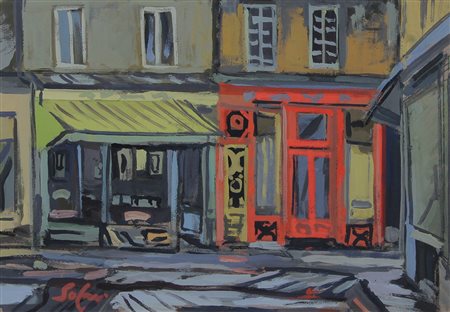 Solari Giovanni Senza titolo tempera su carta, cm. 33x48 firmato in basso a...