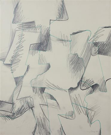 Doxey Terry Senza titolo, 1973 tecnica mista su carta, cm. 75x61 firmato e...