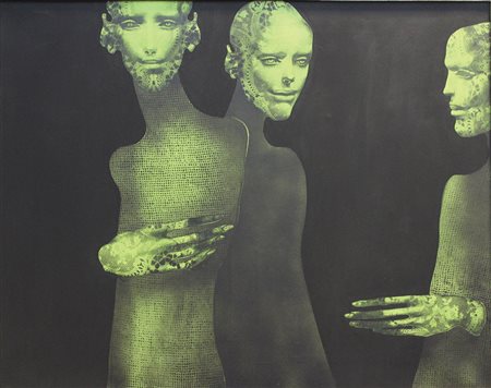 Tauber Riccardo Allucinazione, 1974 olio su tela, cm. 80x100 firmato e datato...