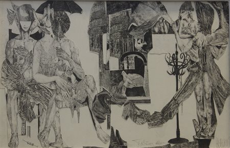 Leherb Jelmut Senza titolo, 1967 collage di acqueforti (destruage unico), cm....