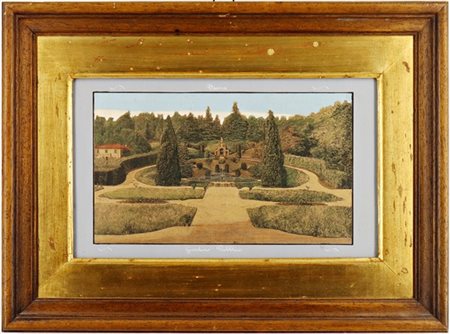 Ignoto del secolo XIX, litigrafia raffigurante il giardino pubblico di Varese (