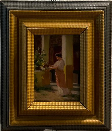 Ignoto del XIX secolo

"Scena pompeiana" 
olio su tavola (cm 13,5x9,5)
Reca fir