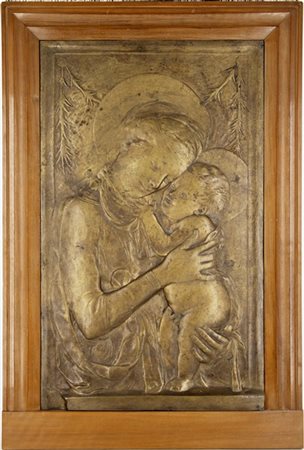 Ignoto del secolo XIX

"Bassorilievo in bronzo con Madonna e Bambino" 
 (cm 62,