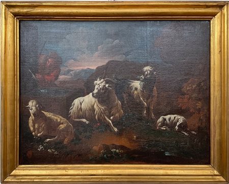 Cerchia di Philipp Peter Roos detto "Rosa da Tivoli, fine secolo XVIII"

"Pasto