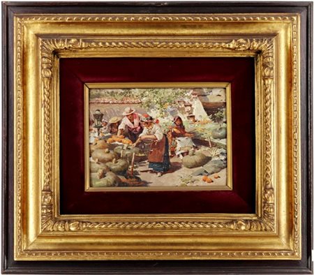 Riccardo Pellegrini "Un mattino d'agosto" 
olio su tavola (cm 14,5x20)
firmato i