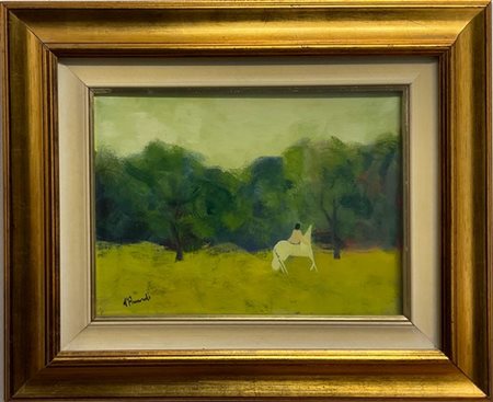 Gian Rodolfo D'accardi "Cavallino" olio su tela (cm 30x40) firmato in basso a si