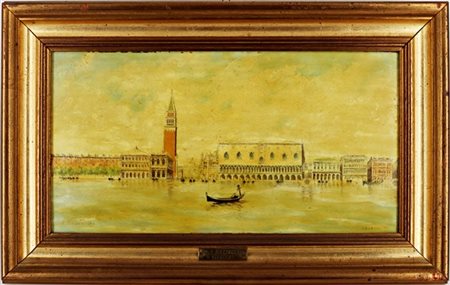 Ignoto del secolo XX

"Il bacino di San Marco" Venezia, 1977
olio su compensato