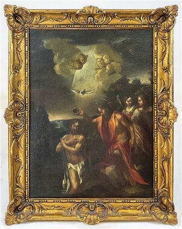 Scuola genovese del secolo XVII

"Battesimo di Cristo"
olio su tela (cm 72x57)
