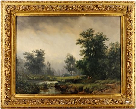 Firma indecifrata


"Scorcio boschivo con fiume" agosto 1870
olio su tela (cm 2