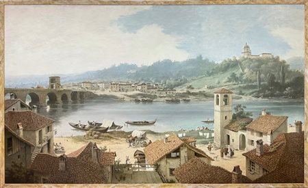 Antonio Rigorini "Veduta storica di Torino" 1992
olio su compensato (cm 170x290)