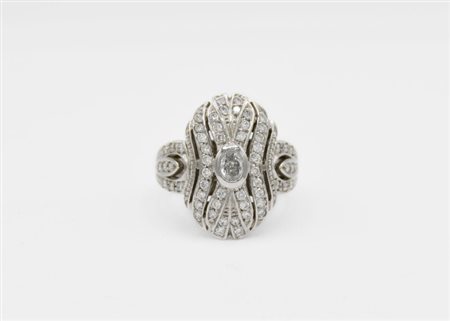 Anello in platino e diamanti, Fabergé