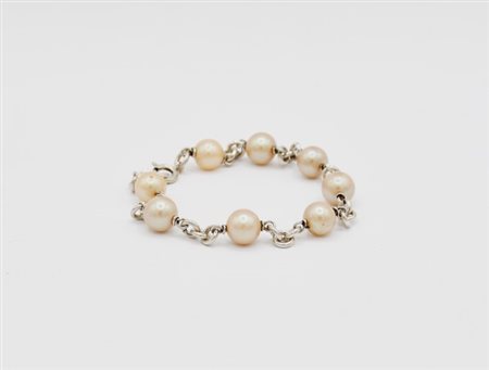 Bracciale in argento e perle d'acqua dolce