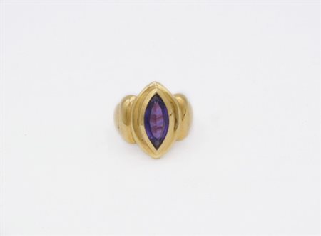 Anello in oro 750 con ametista