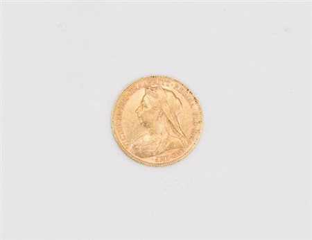 Sterlina Regina Vittoria, in oro