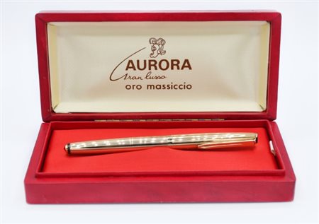 Penna stilografica in oro massiccio 8k, Aurora Gran lusso