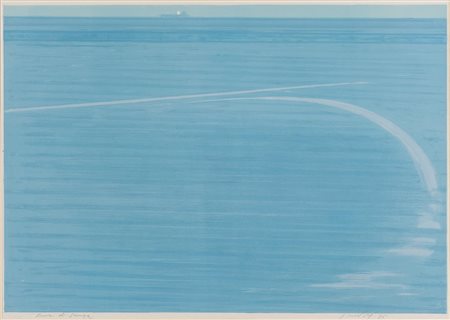 Piero Guccione (Scicli 1935 – Modica 2018), “La nave e il mare”, 1975.