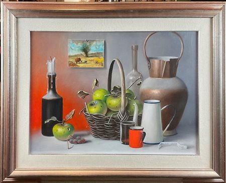 Proferio Grossi "Natura morta" 1981
olio su masonite
cm 49,5x70
firmato e datato