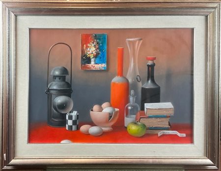 Proferio Grossi "Natura morta" 1981
olio su masonite
cm 50x70
firmato e datato i