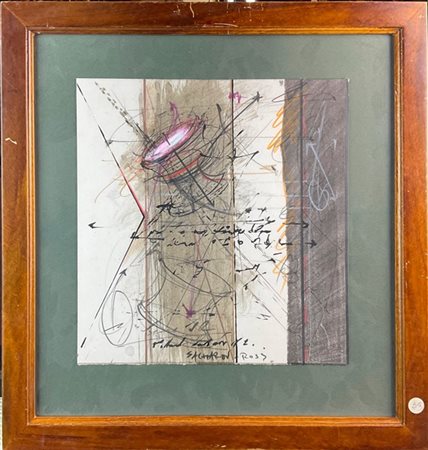 Igor Sacharov Ross "Senza titolo" 
tecnica mista su cartoncino
cm 24x23
firmata
