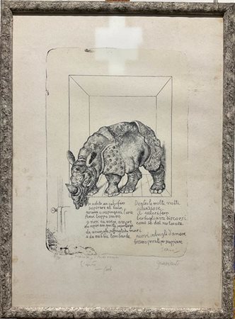 Carlo Guarienti "Ho udito un calorifero..." 
litografia
cm 68x49
firmata dall'ar