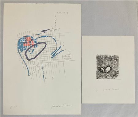 Giosetta Fioroni Lotto composto da un'acquaforte e una litografia - prova d'arti