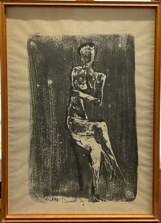 Umberto Milani "Senza titolo" 
tecnica mista su carta
cm 66x46
firmato in basso