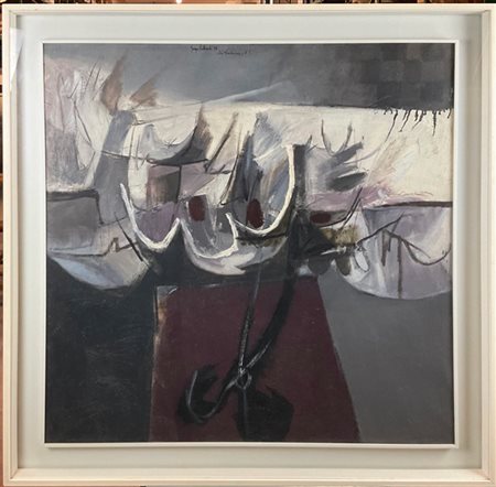 Giorgio Bellandi "Del giardiniere n. 3" 1956
olio su tela
cm 99x99
firmata, tito