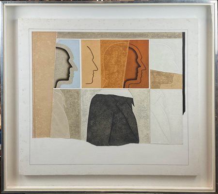 Angelo Cagnone "Senza titolo" 1987
olio su tela
cm 62x69
firmato e datato al ret