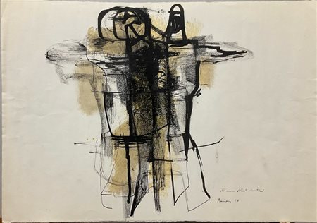 CARLO RAMOUS "Senza titolo" 1958
tecnica mista su carta
cm 38x54
firmata, datata