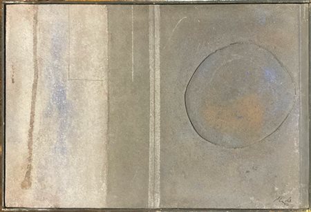 Rinaldo Pigola "Il cerchio" 1964
tecnica mista su tela
cm 40x60
firmata e datata